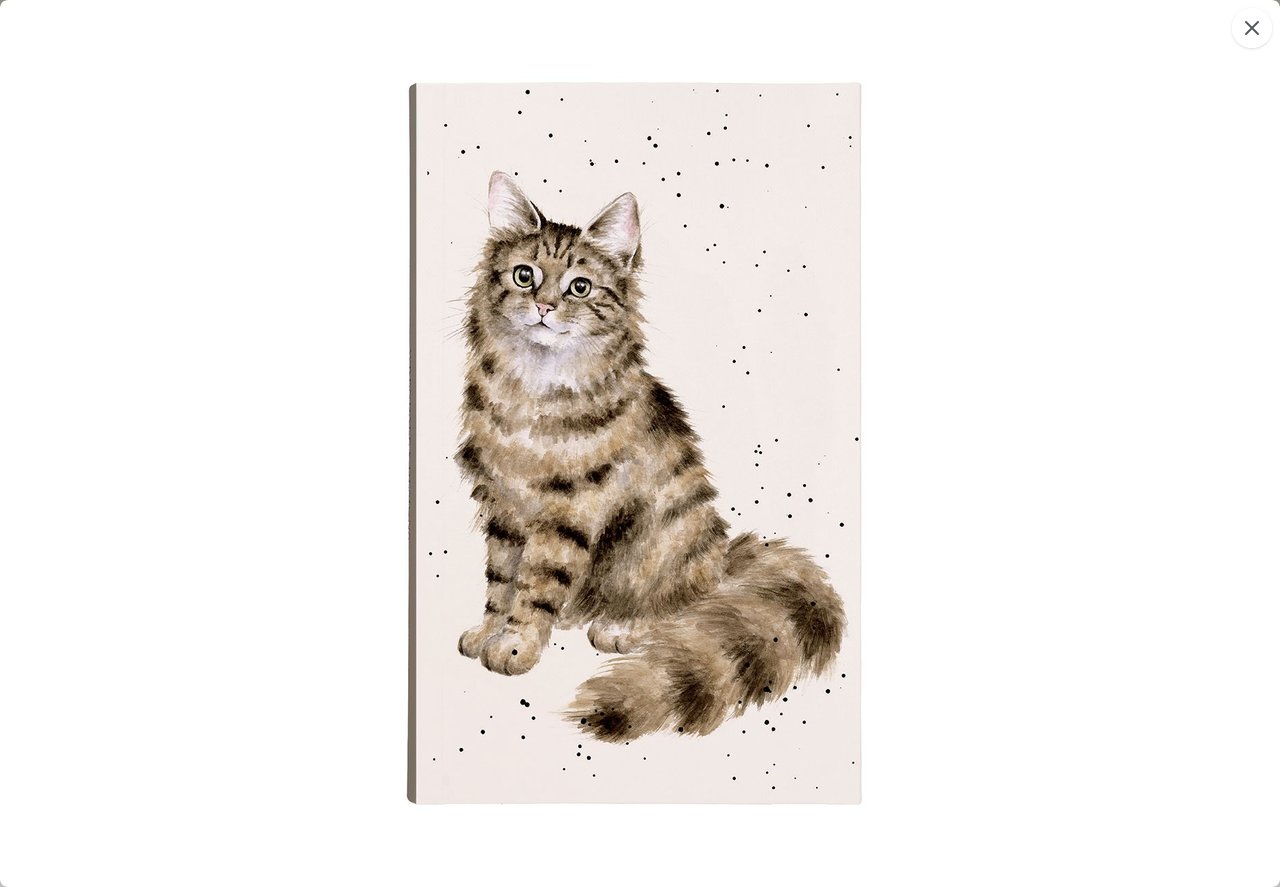 Notizblock „Feline Fabulous“ mit Katzenmotiv, umlaufendem Einband und abreißbaren Blättern für Listen und Notizen.
