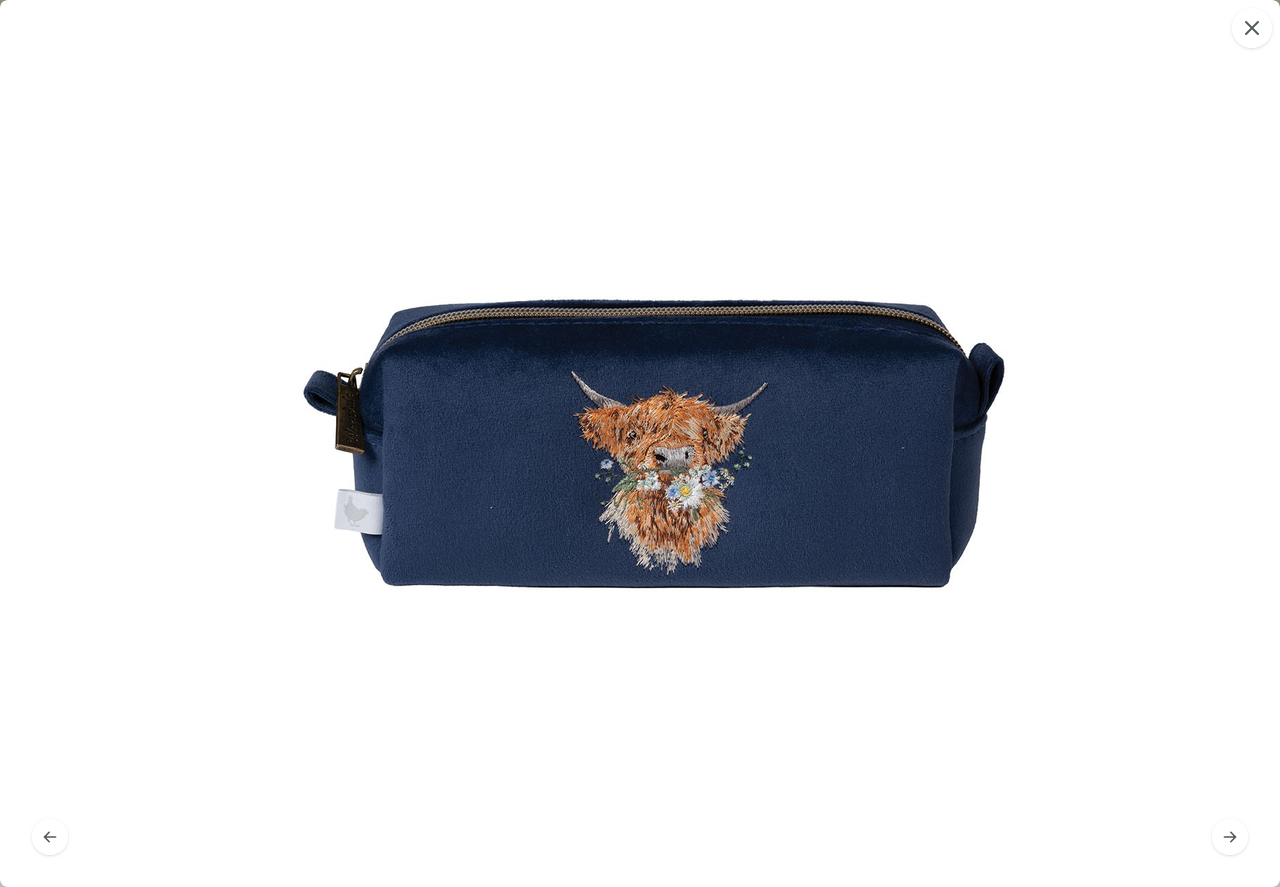 Wrendale Pinseltasche Daisy Coo mit Highland-Kuh