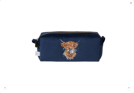 Wrendale Pinseltasche Daisy Coo mit Highland-Kuh