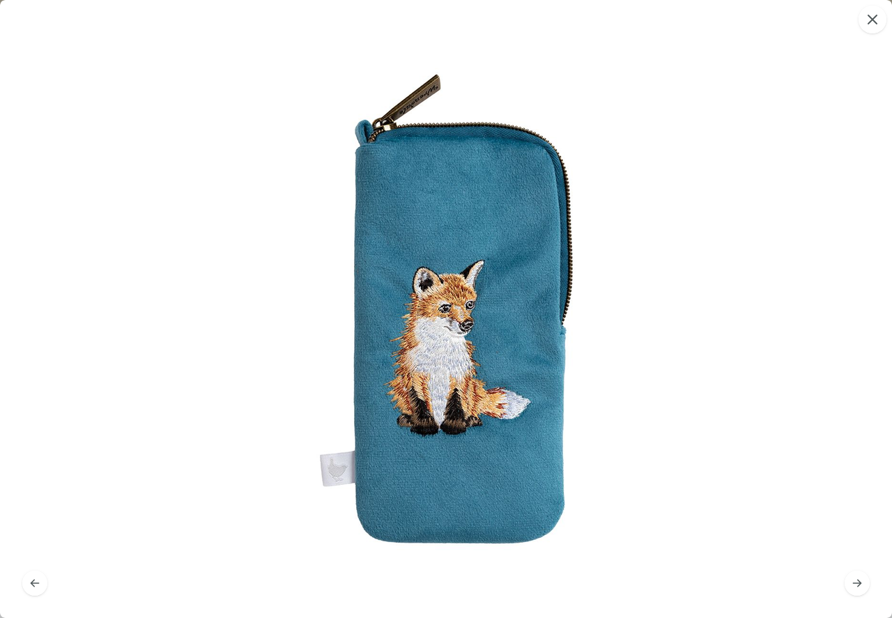 Besticktes Brillenetui mit Fuchs-Motiv „Daydreamer“