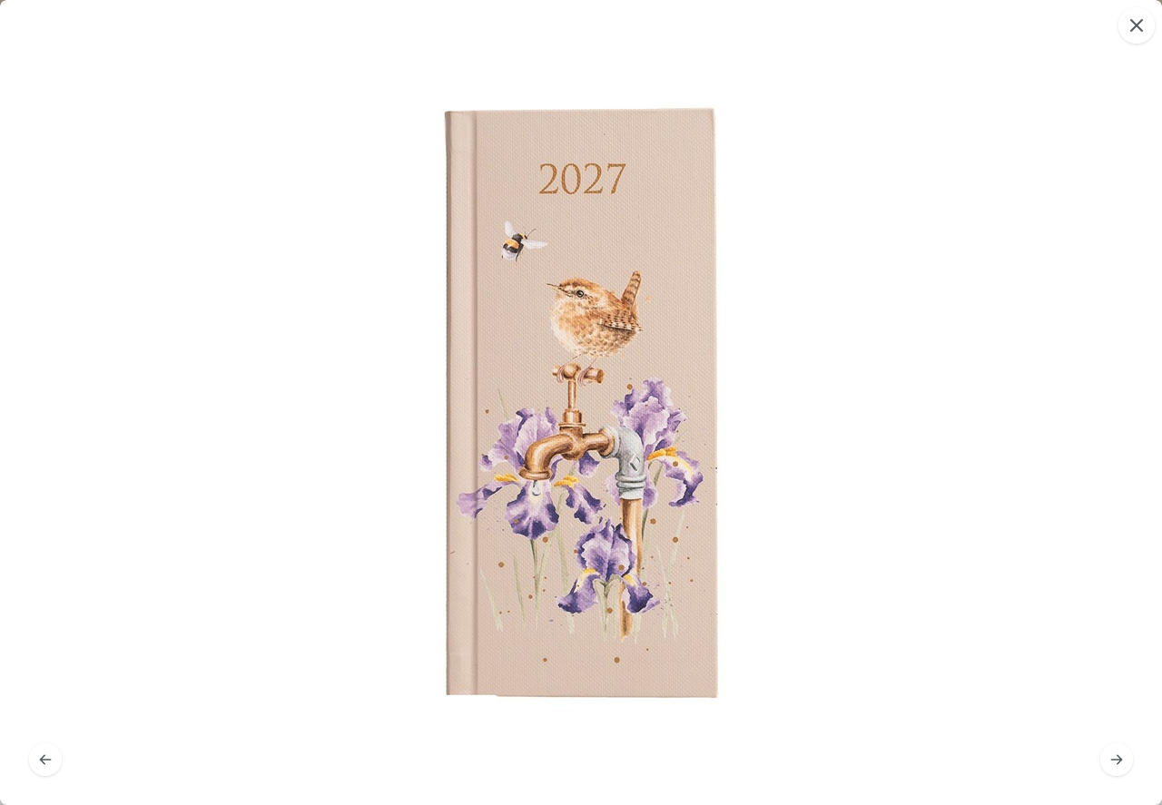 Schlankes Tagebuch 2027 mit Goldfolienverzierung