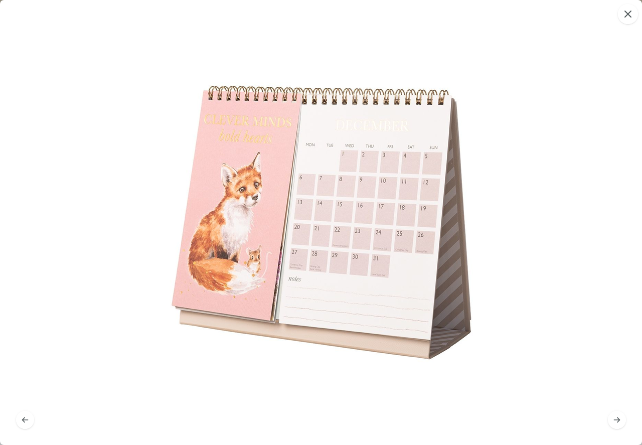 Illustrierter Tischkalender 2027 mit inspirierenden Zitaten