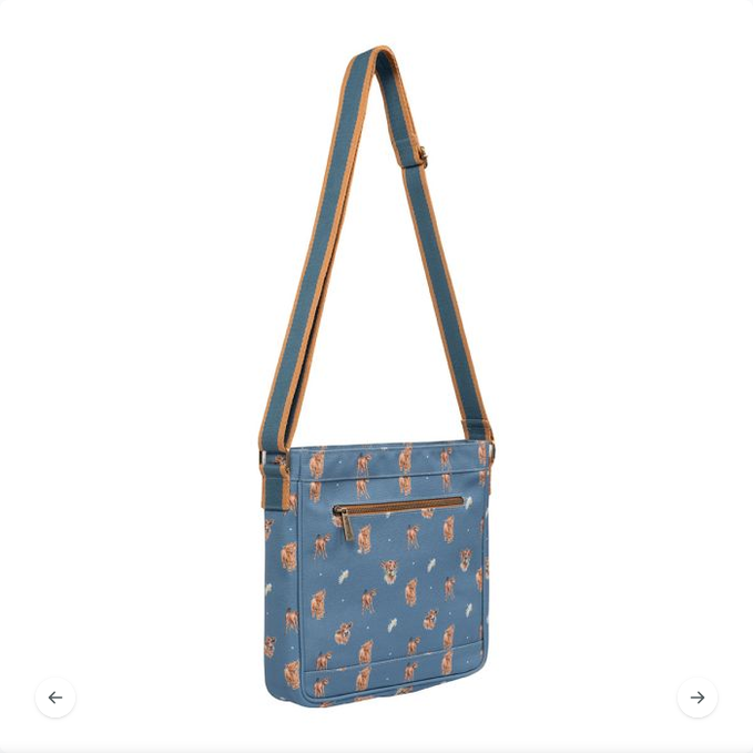 Stylische Schultertasche mit Kuhmuster aus Polyester für den Alltag