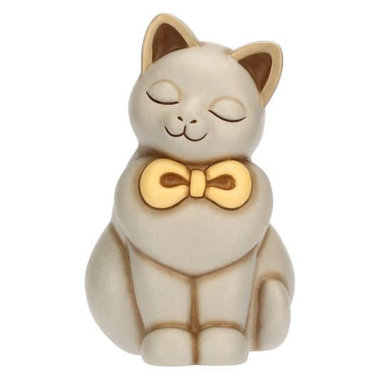 T10035276H90 Momi-Katze mit Schleife aus Keramik, groß