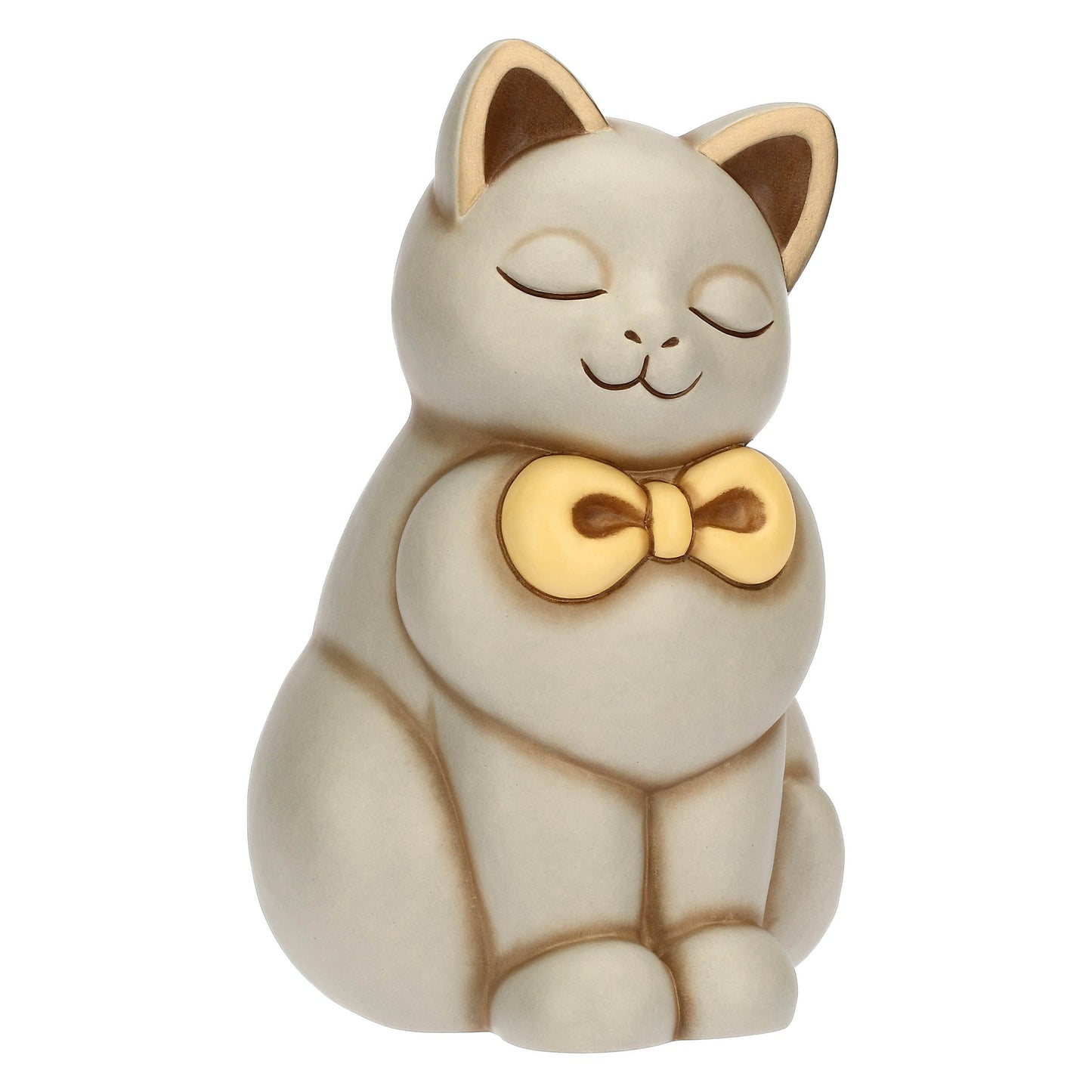 T10035276H90 Momi cat with bow made of ceramic, large