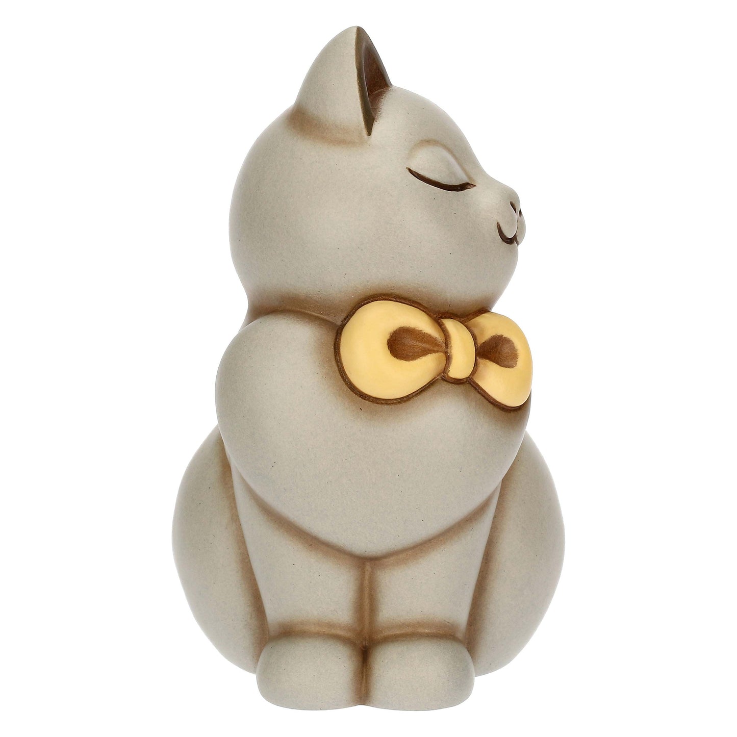 T10036274H90 Momi-Katze mit Keramikschleife, mittelgroß