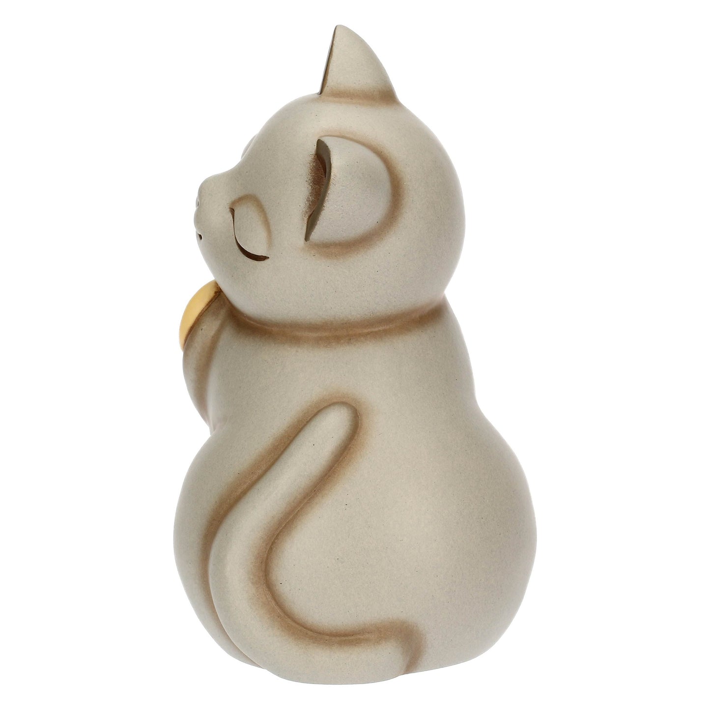 T10036274H90 Momi-Katze mit Keramikschleife, mittelgroß