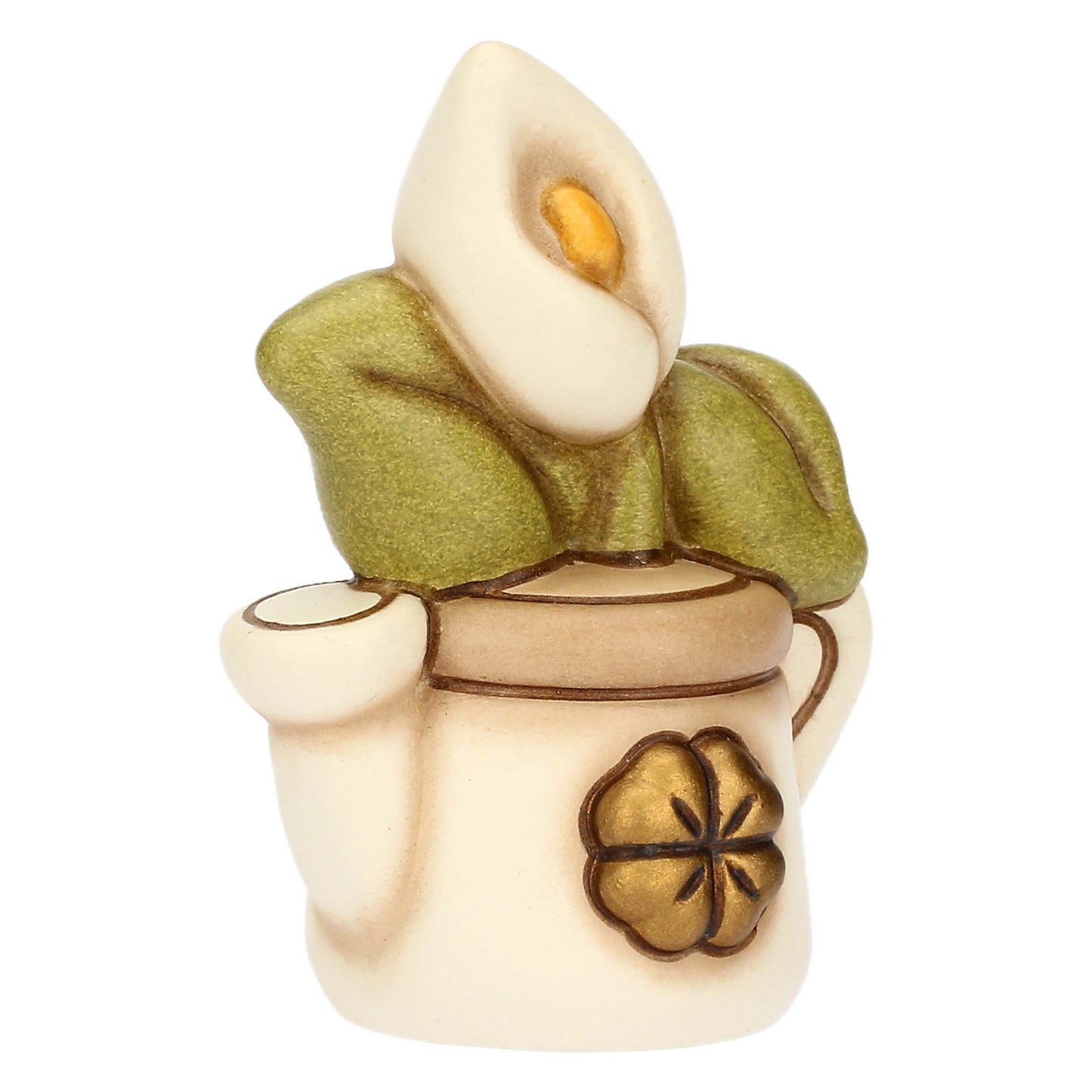 T10038338H90B Mini ceramic watering can with calla lily