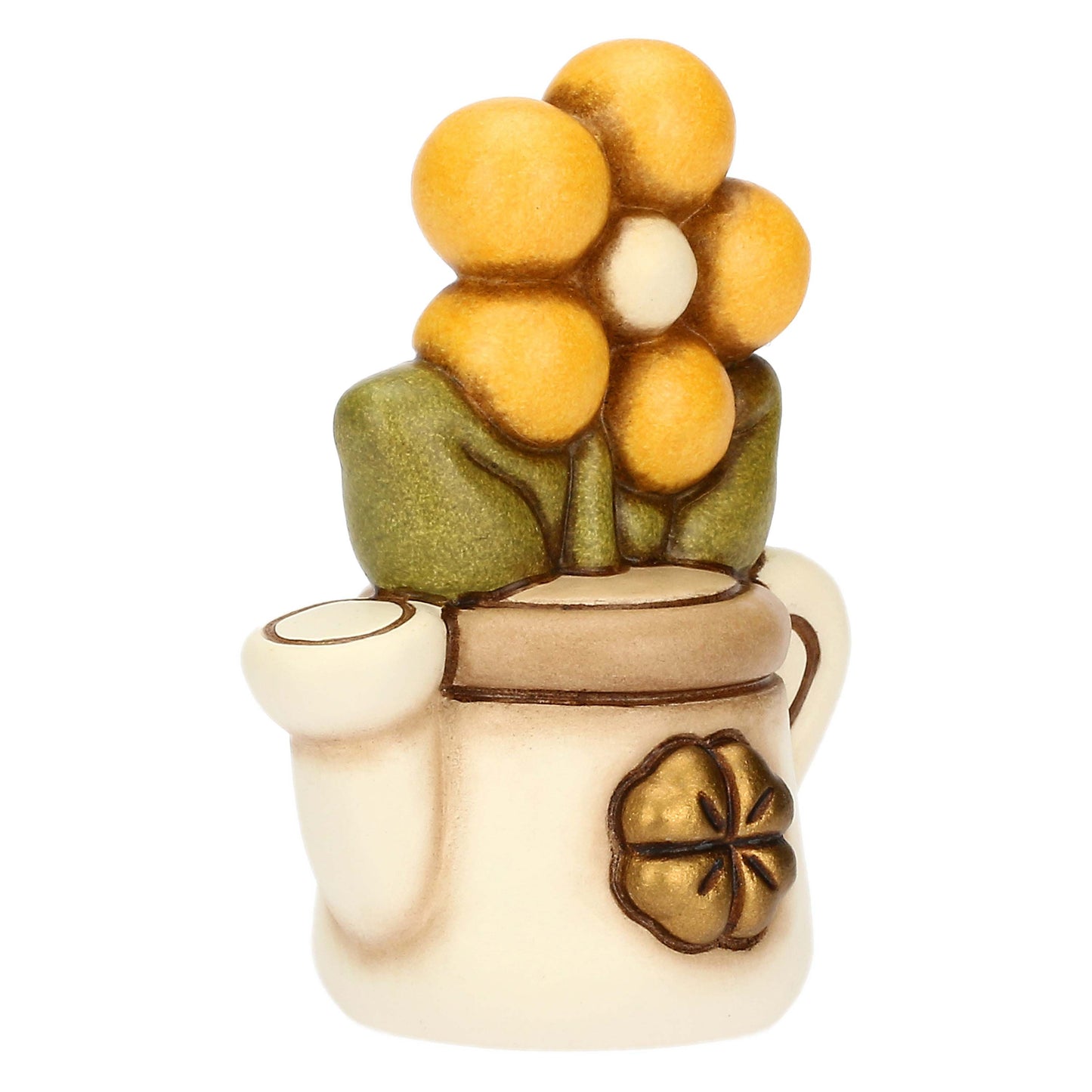 T10039338H90B Mini ceramic watering can with daisies