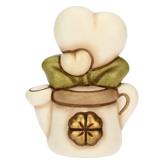 T10041338H90B Mini ceramic watering can with heart