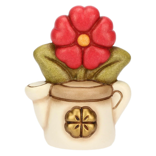 T10042338H90B Mini ceramic watering can with primrose