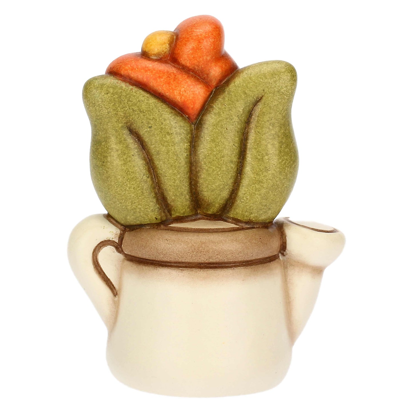 T10043338H90B  Mini-Gießkanne aus Keramik mit Tulpe