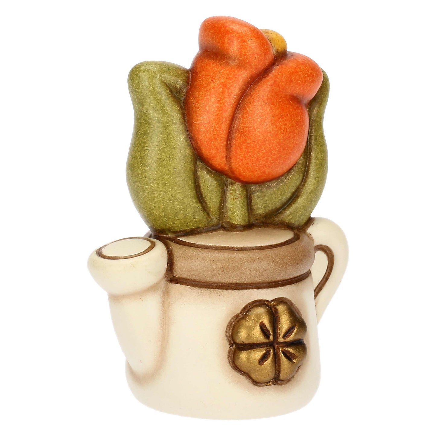 T10043338H90B  Mini-Gießkanne aus Keramik mit Tulpe