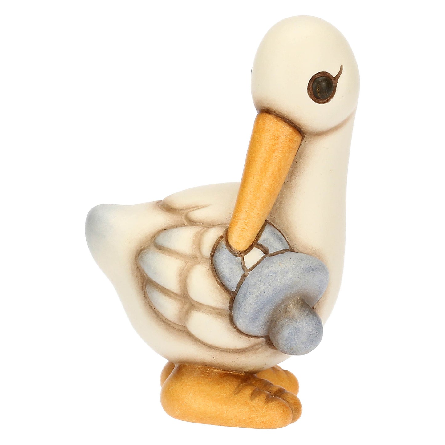 T10064273H98B Ceramic Cindy stork with blue dummy