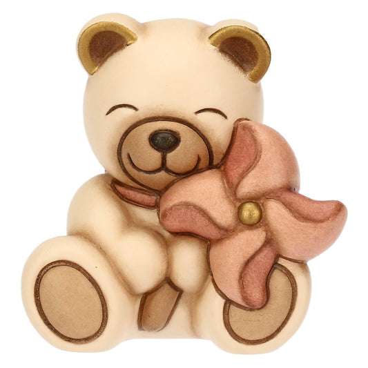 T10066270H93B Keramikteddy mit rosa Windrad
