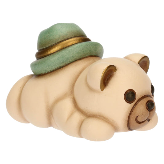 T10072272H90B Mini ceramic teddy bear with hat