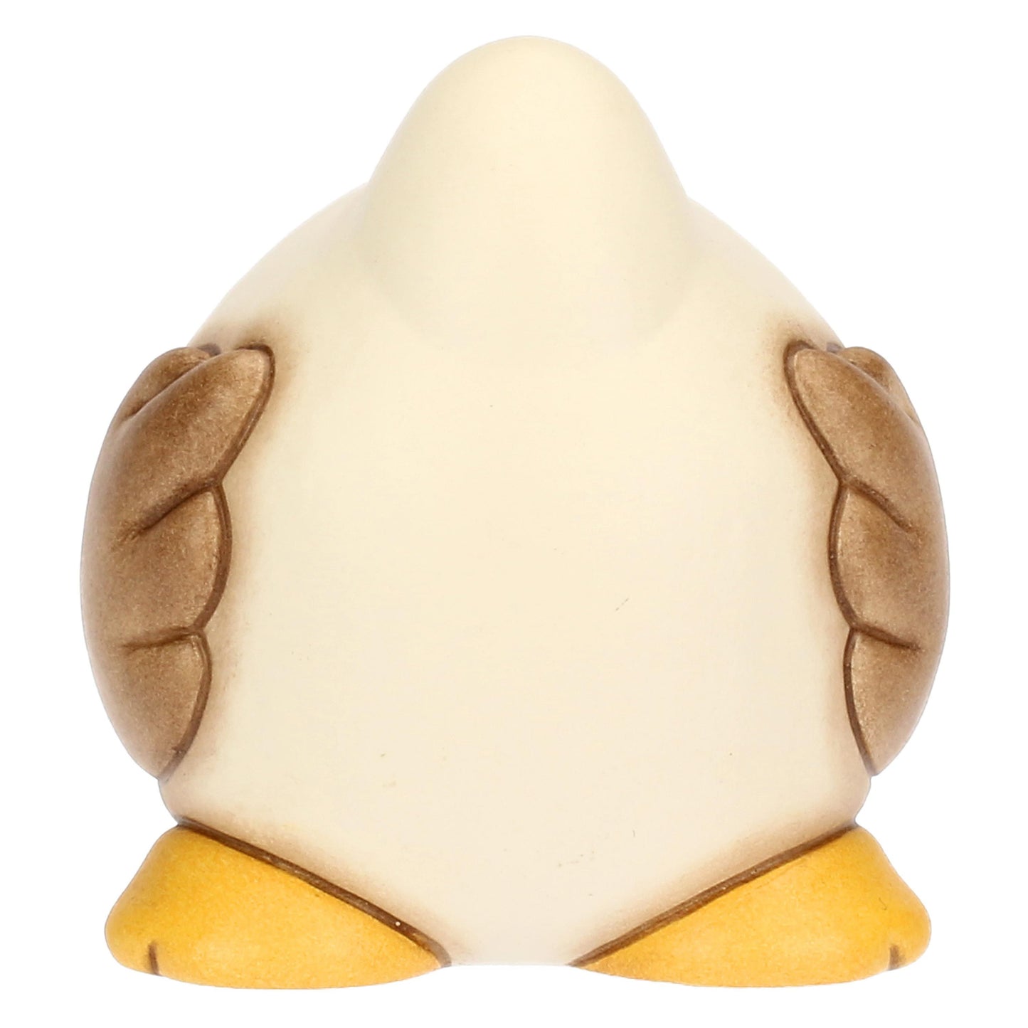 T10081274H90 Keramische Julie-Gans mit blauer Schleife liegend