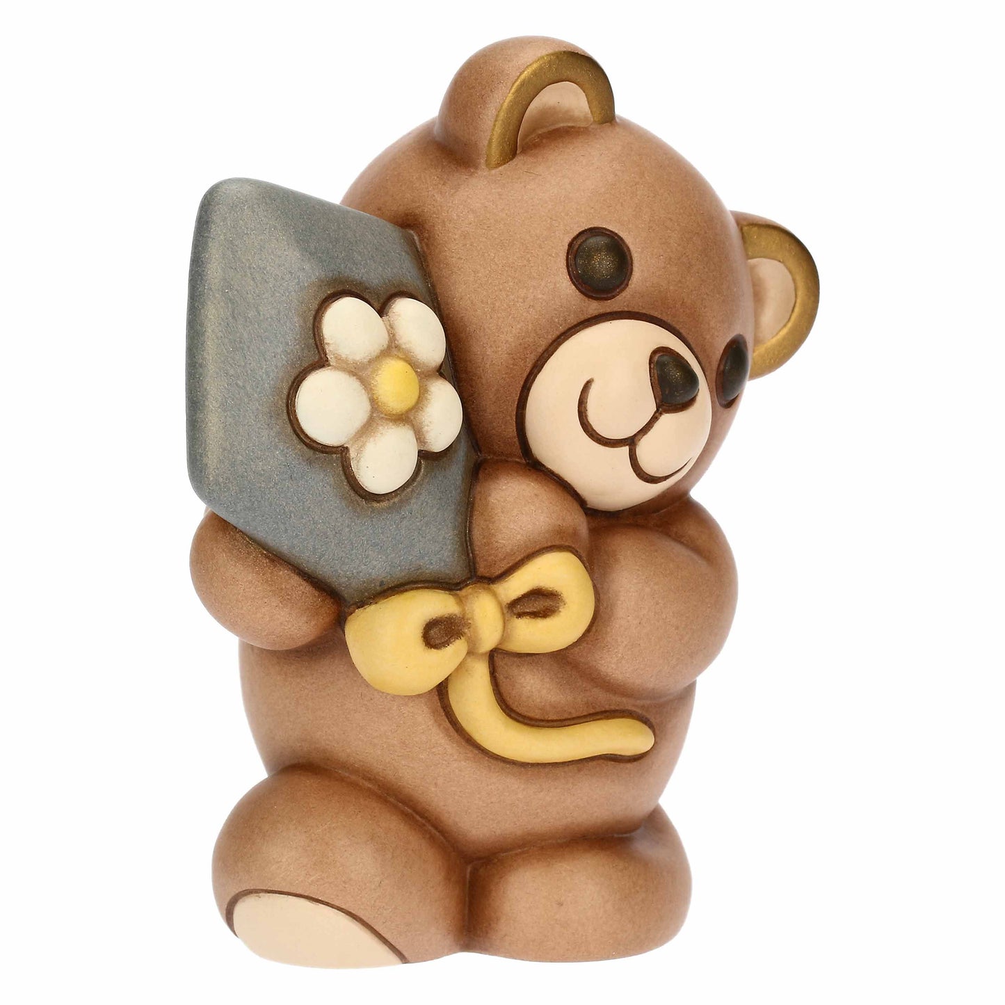 T10088274H90 Keramik-Teddyfeder mit Drachen, mittelgroß