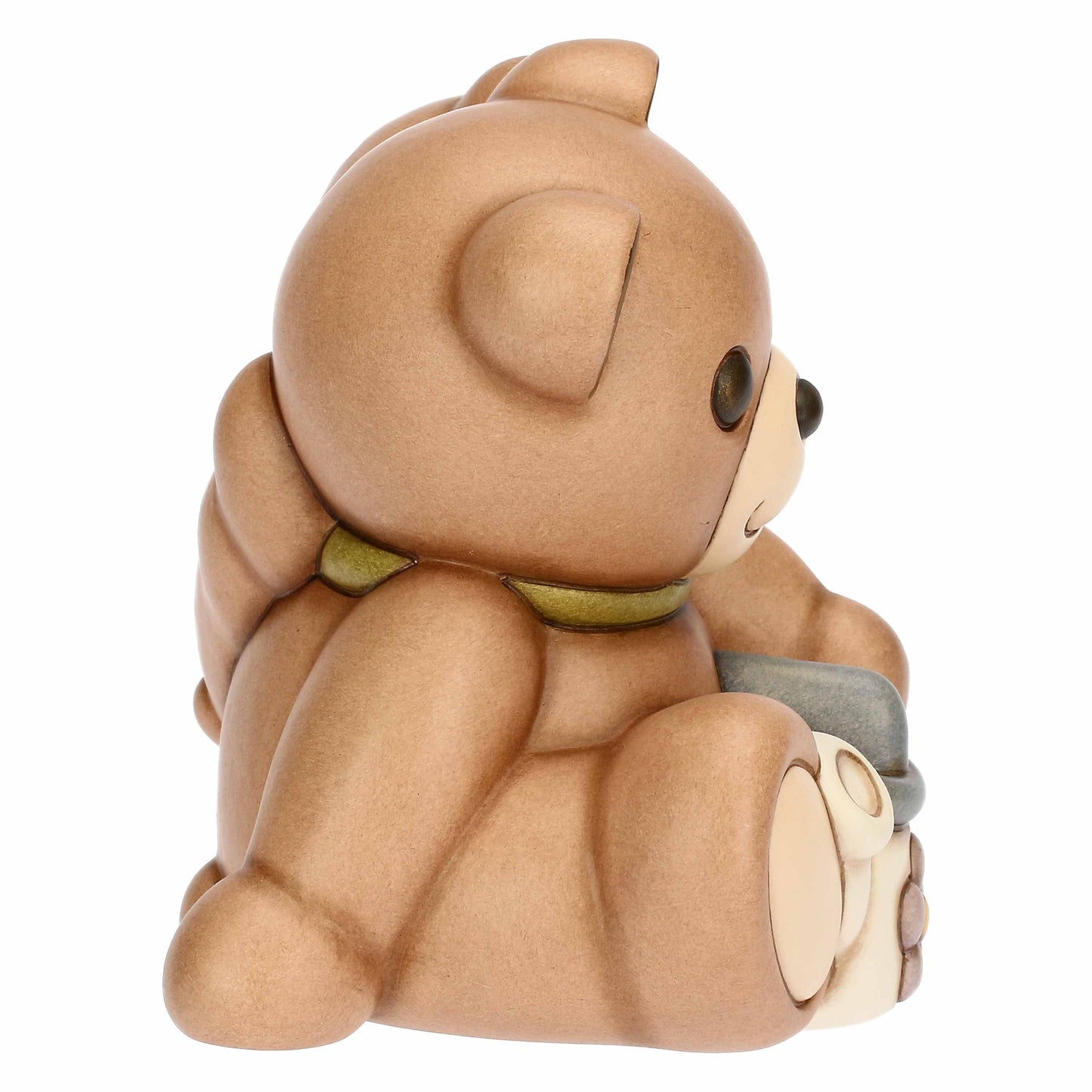 T10089277H90 Pair of ceramic Teddy Spring with watering can