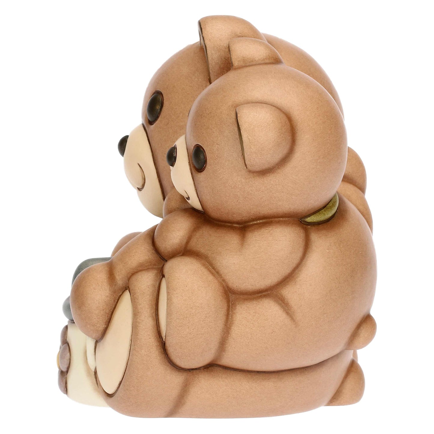 T10089277H90 Pair of ceramic Teddy Spring with watering can