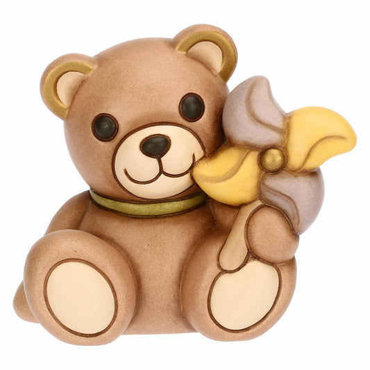 T10090273H90 Keramik-Teddyfeder mit Windrad, klein