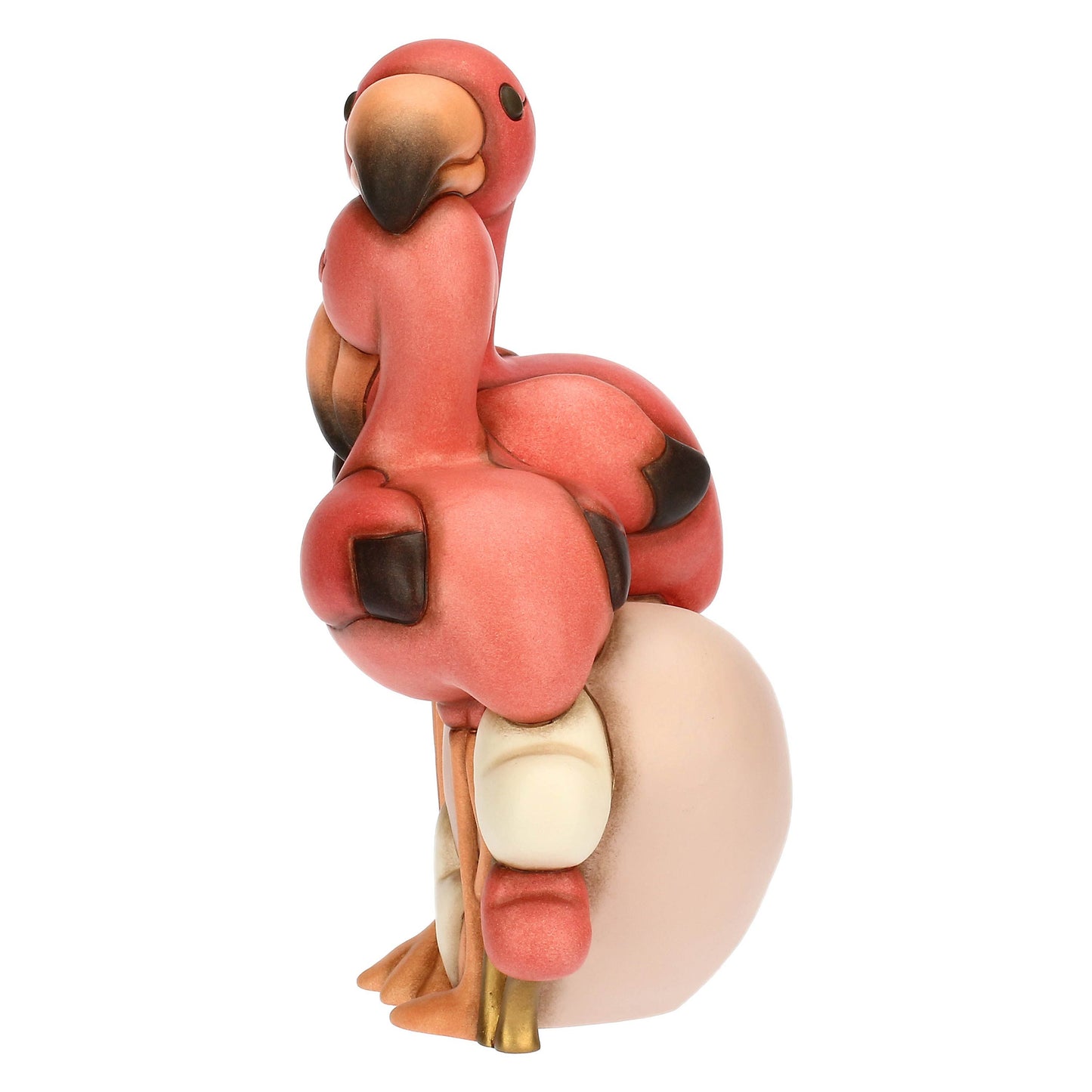T10091279H90 Coppia di fenicotteri in ceramica con cuori, maxi