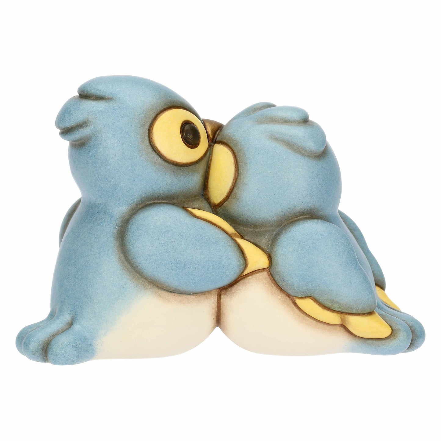 T10094273H90 Paar kleine Blaumeisen aus Keramik mit Herzen