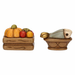 Thun Krippenfiguren Set – Fisch & Obstkorb