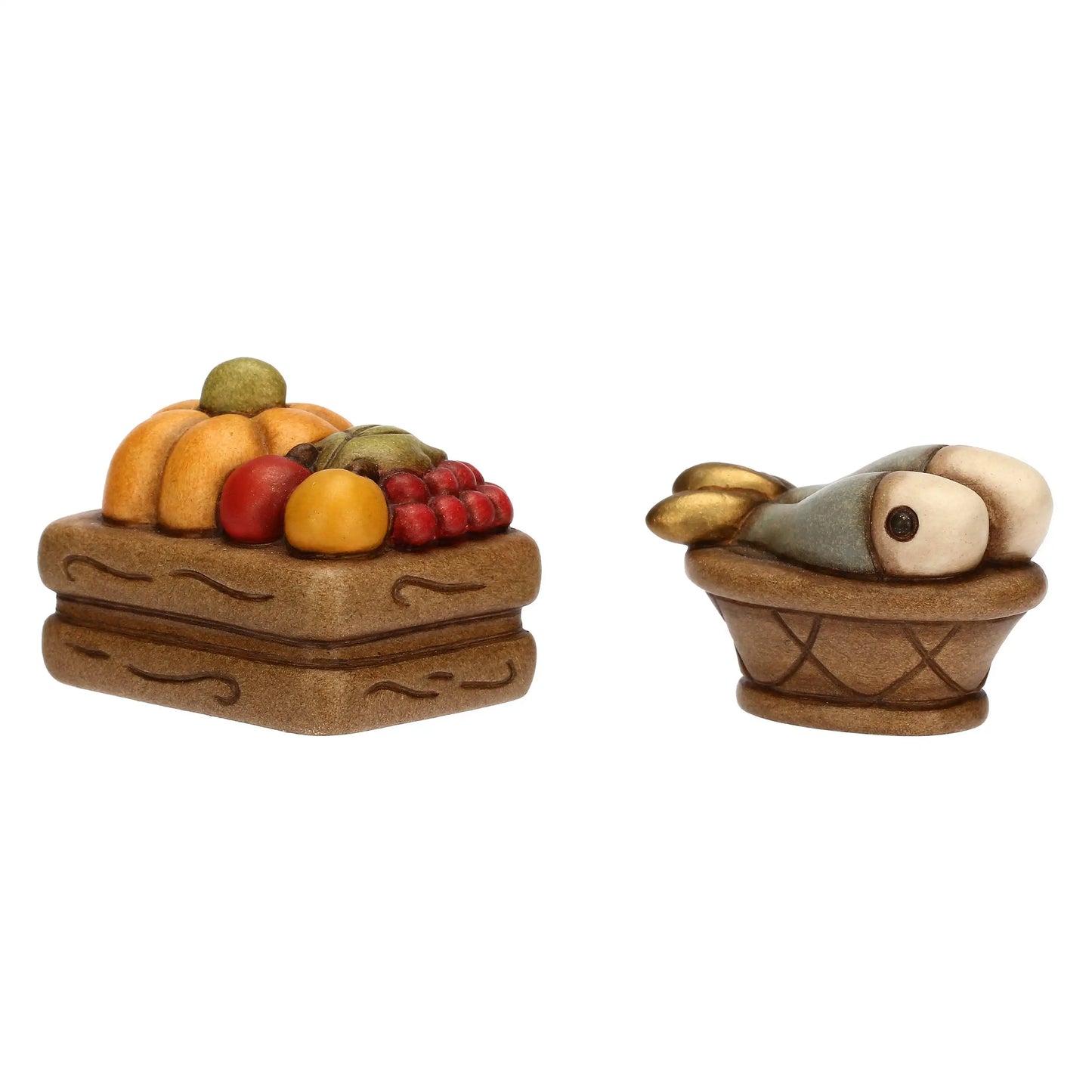 T10380282A91 Thun Krippenfiguren Set – Fisch & Obstkorb