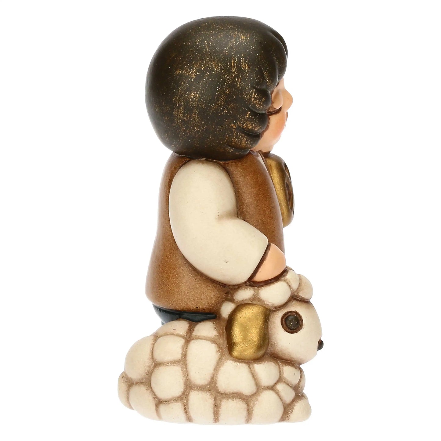 T10383280A98 Thun Krippenfigur Kind mit Schaf und Laterne