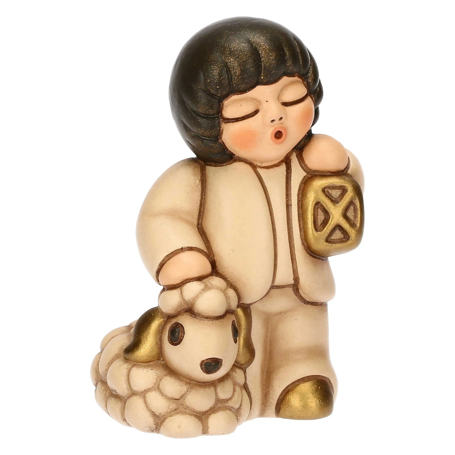 T10383280B83 Thun Krippenfigur Kind mit Schaf und Laterne