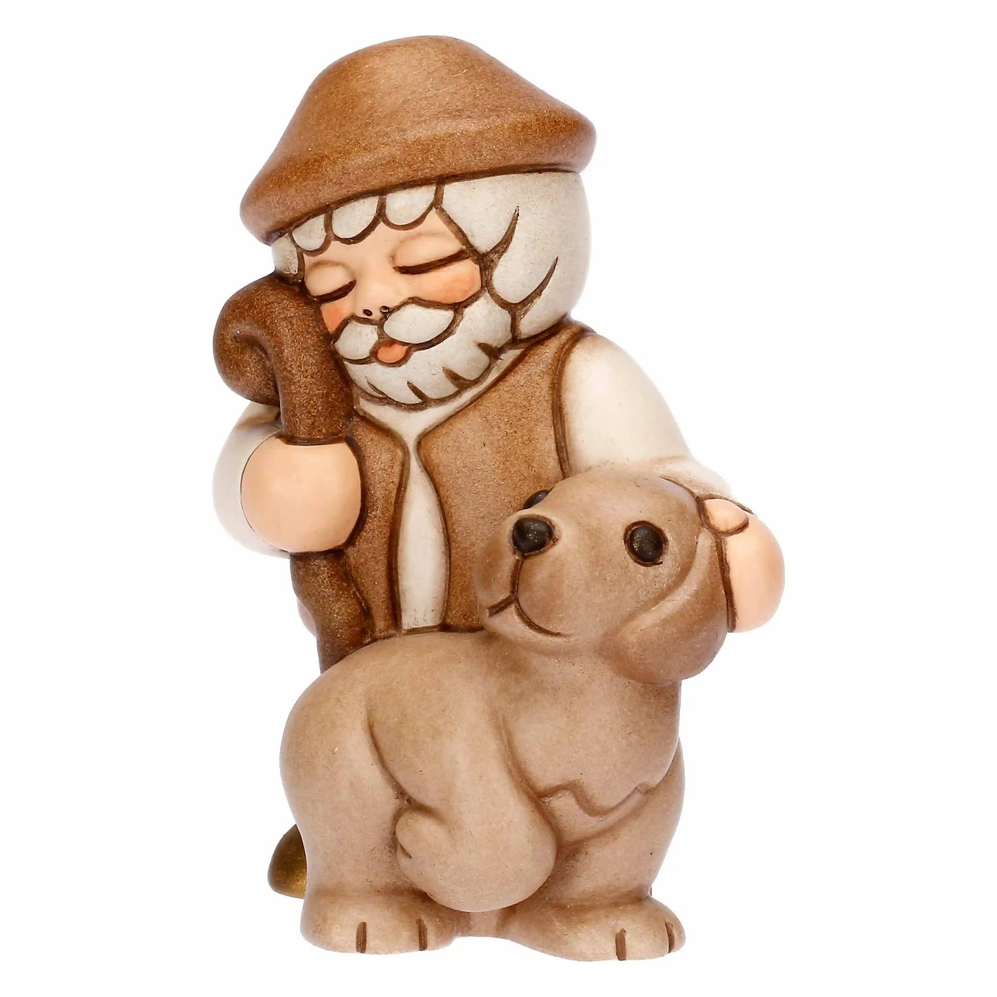 T10387280A82 Thun Krippenfigur Hirte mit Hund
