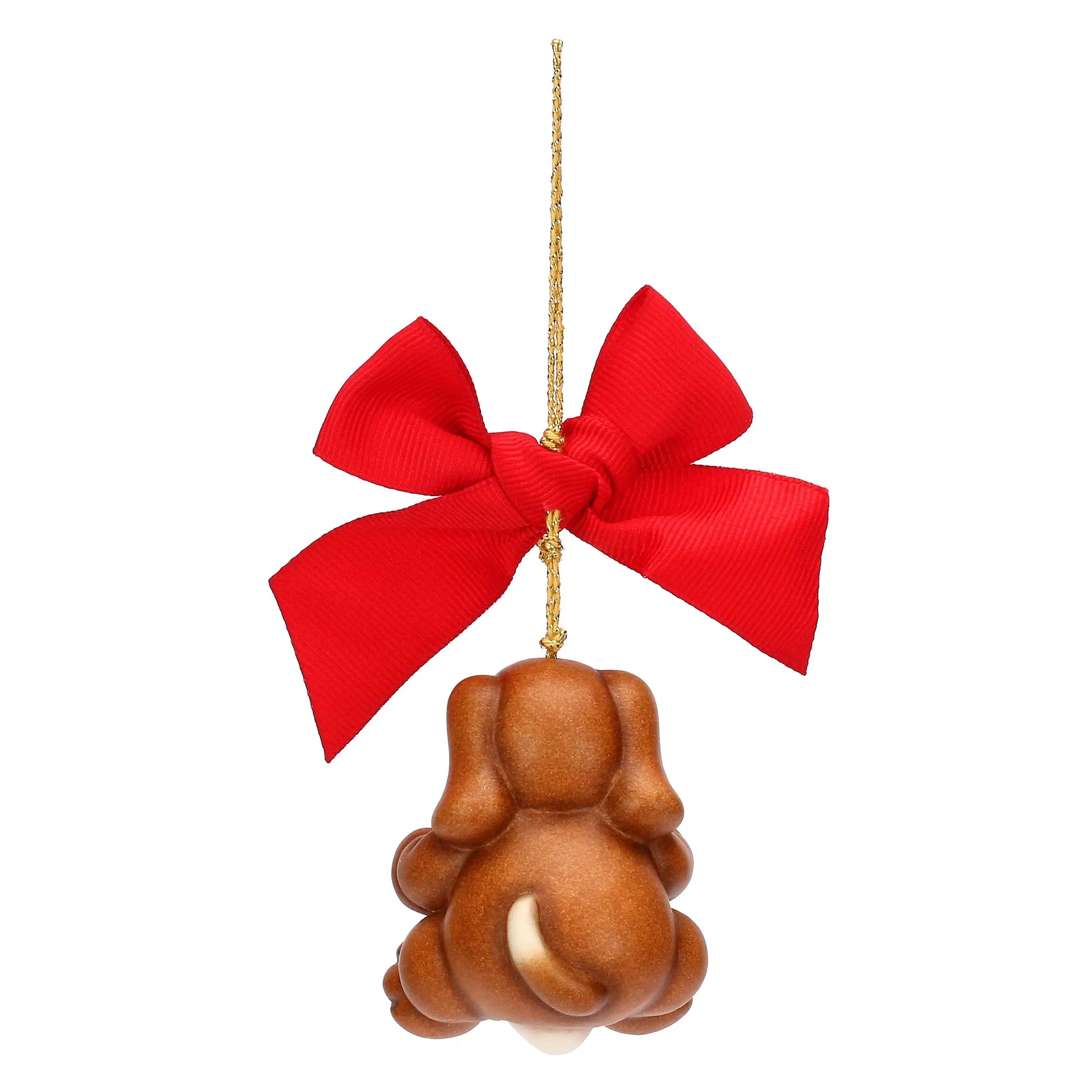 Thun Weihnachtsanhänger in Form eines Hundes mit goldenem Stern – liebevoll handgefertigte Keramikdeko für festliche Stimmung.