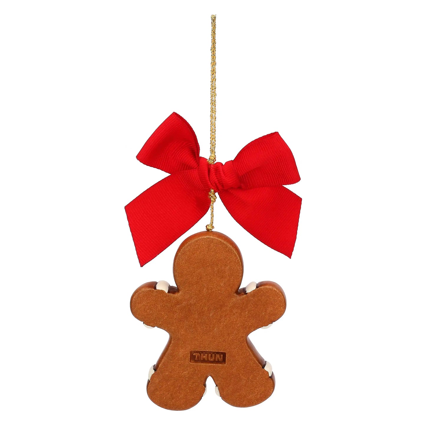 Thun Keramik Christbaumschmuck – Lebkuchenmann-Anhänger aus handbemalter Keramik, perfektes Geschenk für Weihnachten und Adventsdekoration.