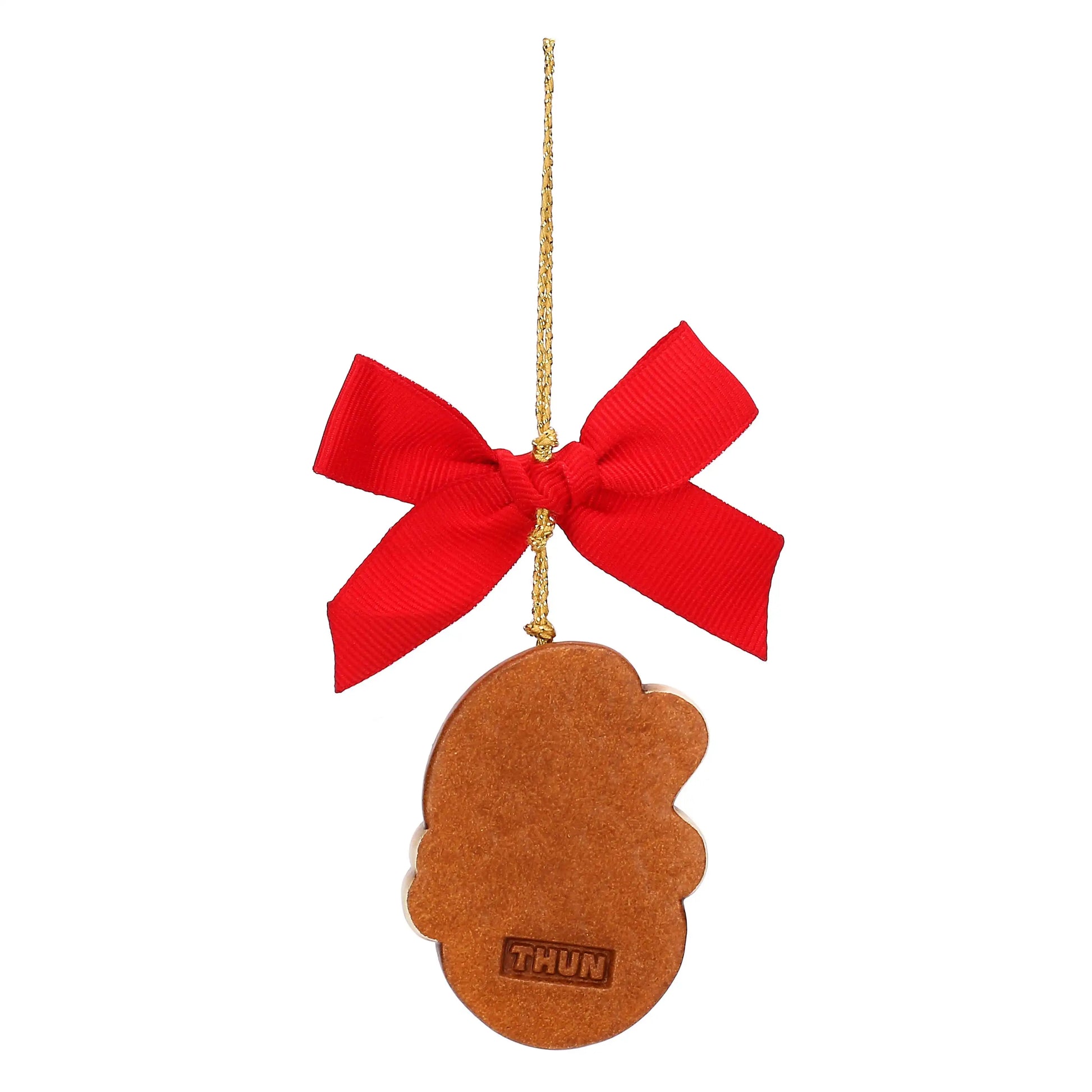 Thun Keramik Weihnachtsschmuck – Lebkuchengesicht-Anhänger mit Zipfelmütze aus handbemalter Keramik, perfektes Geschenk und festliche Christbaumdekoration.