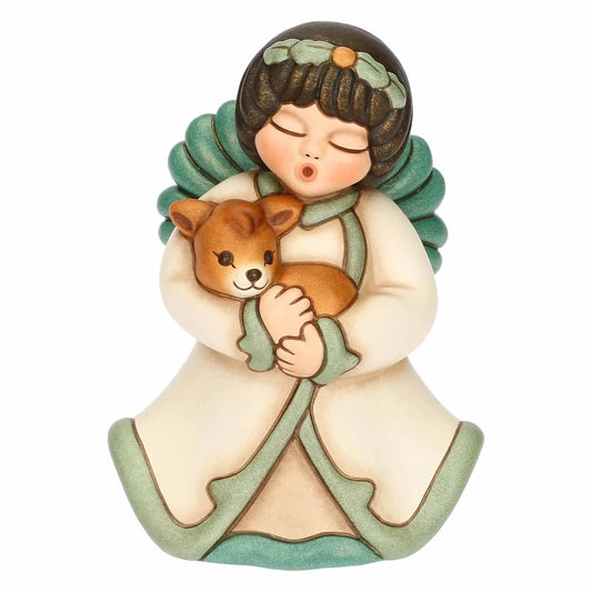 „Kleiner THUN Angelo Natura aus handbemalter Keramik mit floralen Details.“