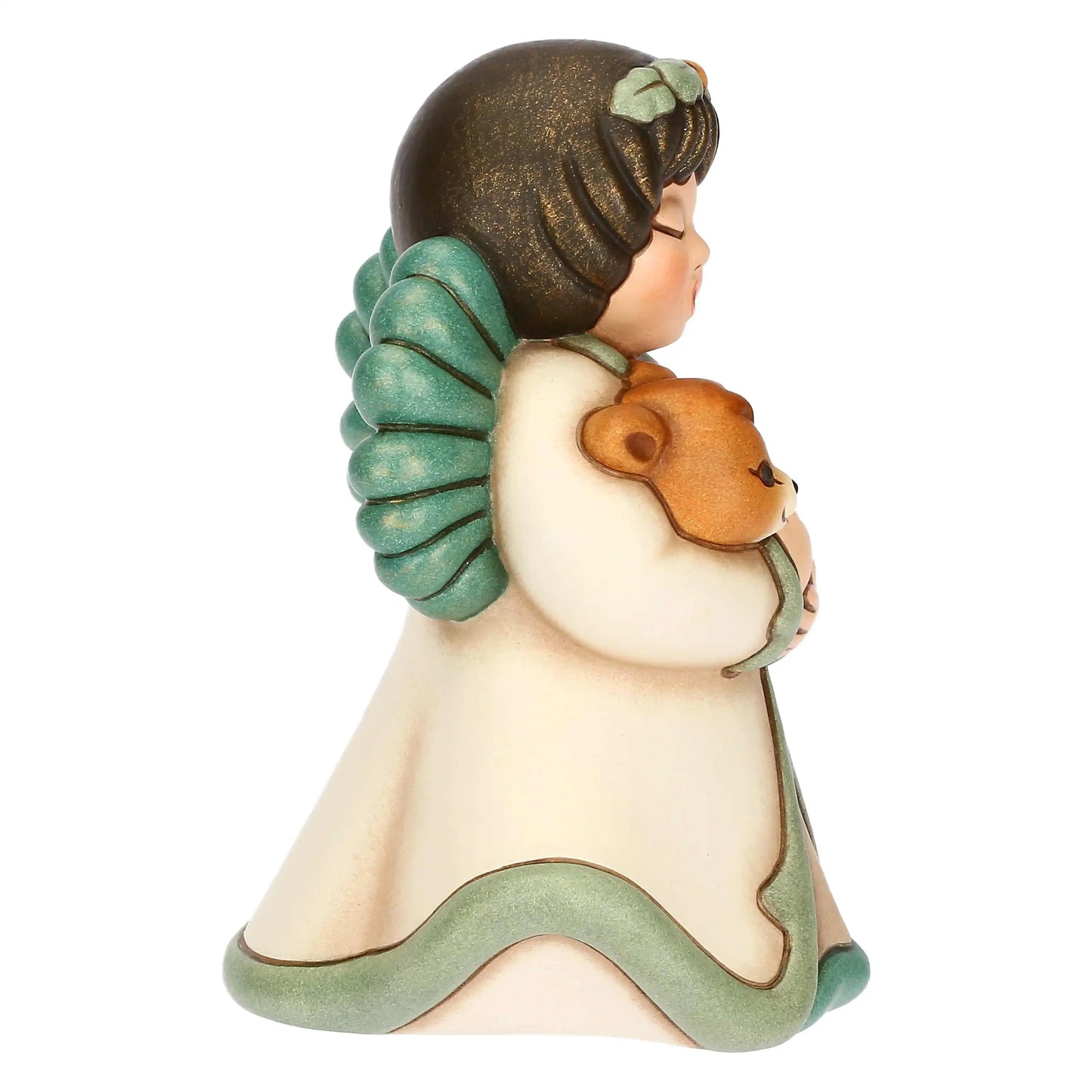 „Detailaufnahme des kleinen Angelo Natura von THUN mit feinen Blumenornamenten.“