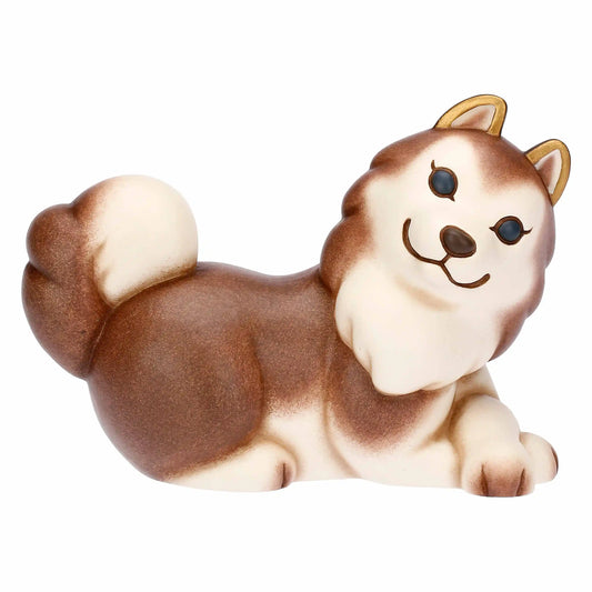 Alaskan Husky Figur aus handbemalter Thun Keramik – detailreich und edel