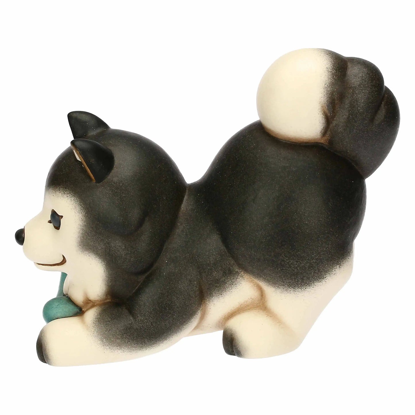 Sammelfigur Husky Polo mit Knochen – hochwertig gefertigte Keramikfigur zum Verschenken