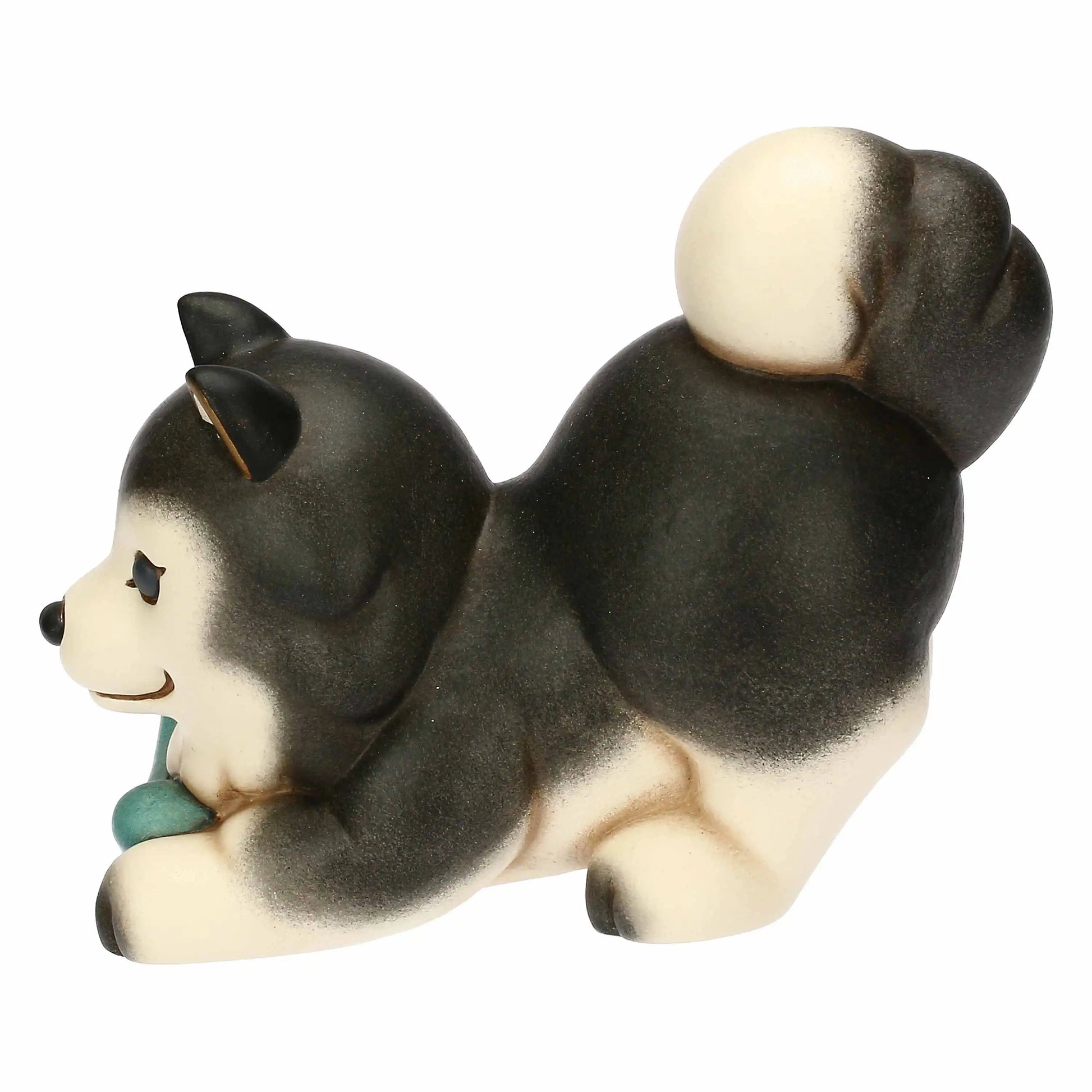 Sammelfigur Husky Polo mit Knochen – hochwertig gefertigte Keramikfigur zum Verschenken