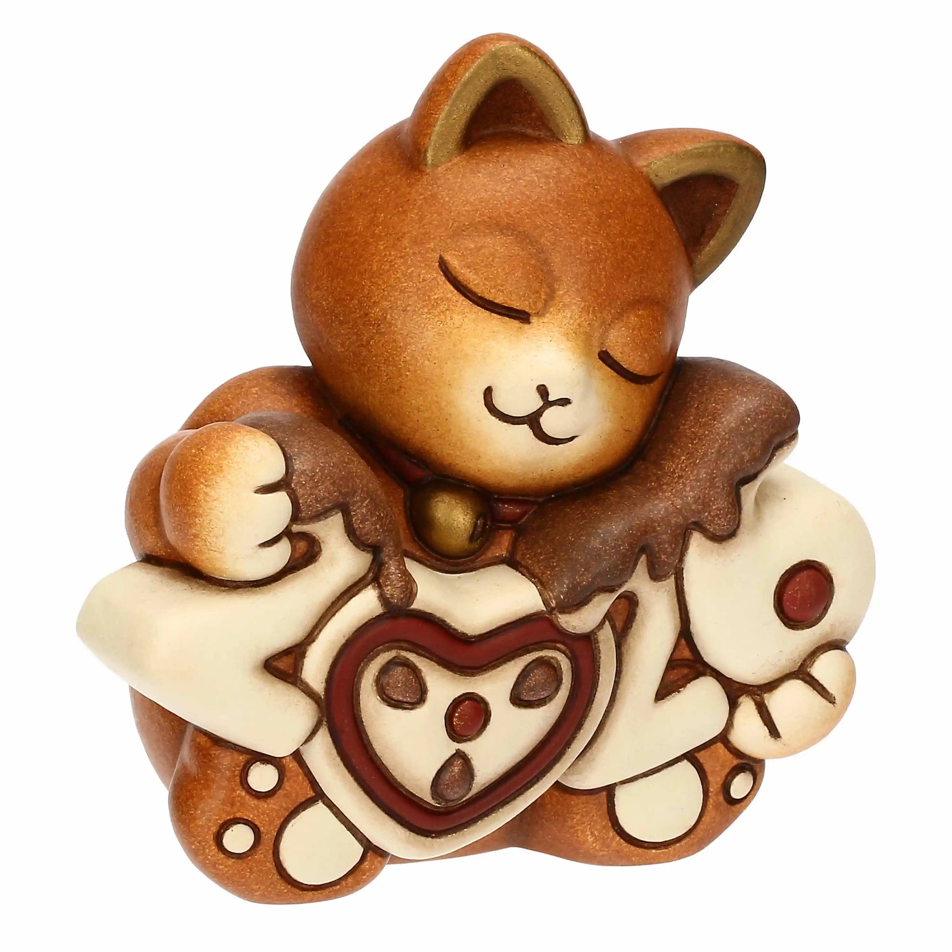 Thun Jahresfigur 2026 – Katze aus Keramik mit Lebkuchen-Null, festliche Sammlerfigur