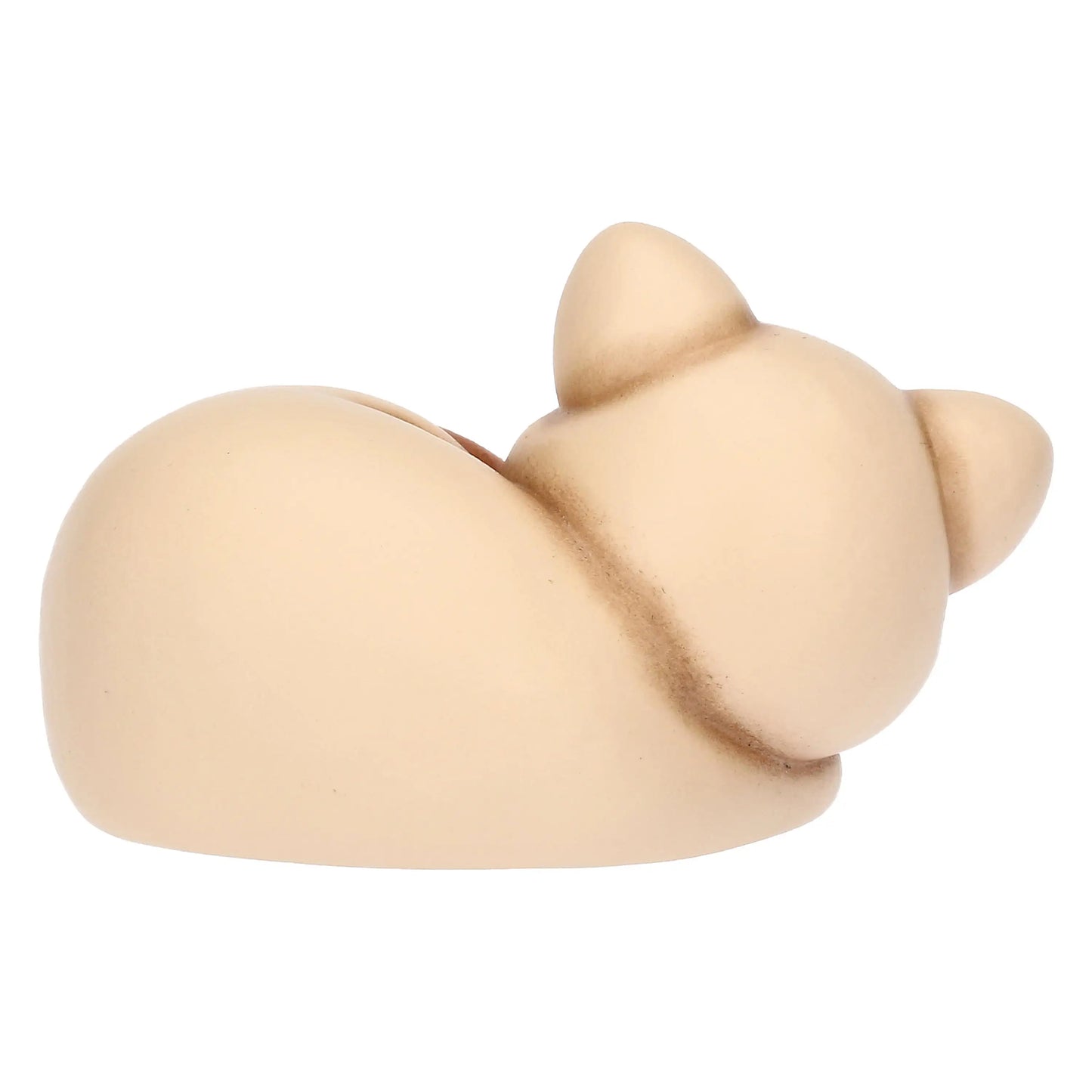 „Kleine Katzenfigur aus Keramik, Mini-Katze Bianca, dekorativ und harmonisch gestaltet.“