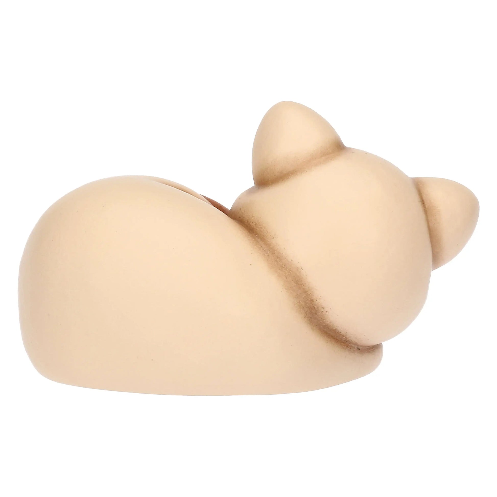 „Kleine Katzenfigur aus Keramik, Mini-Katze Bianca, dekorativ und harmonisch gestaltet.“