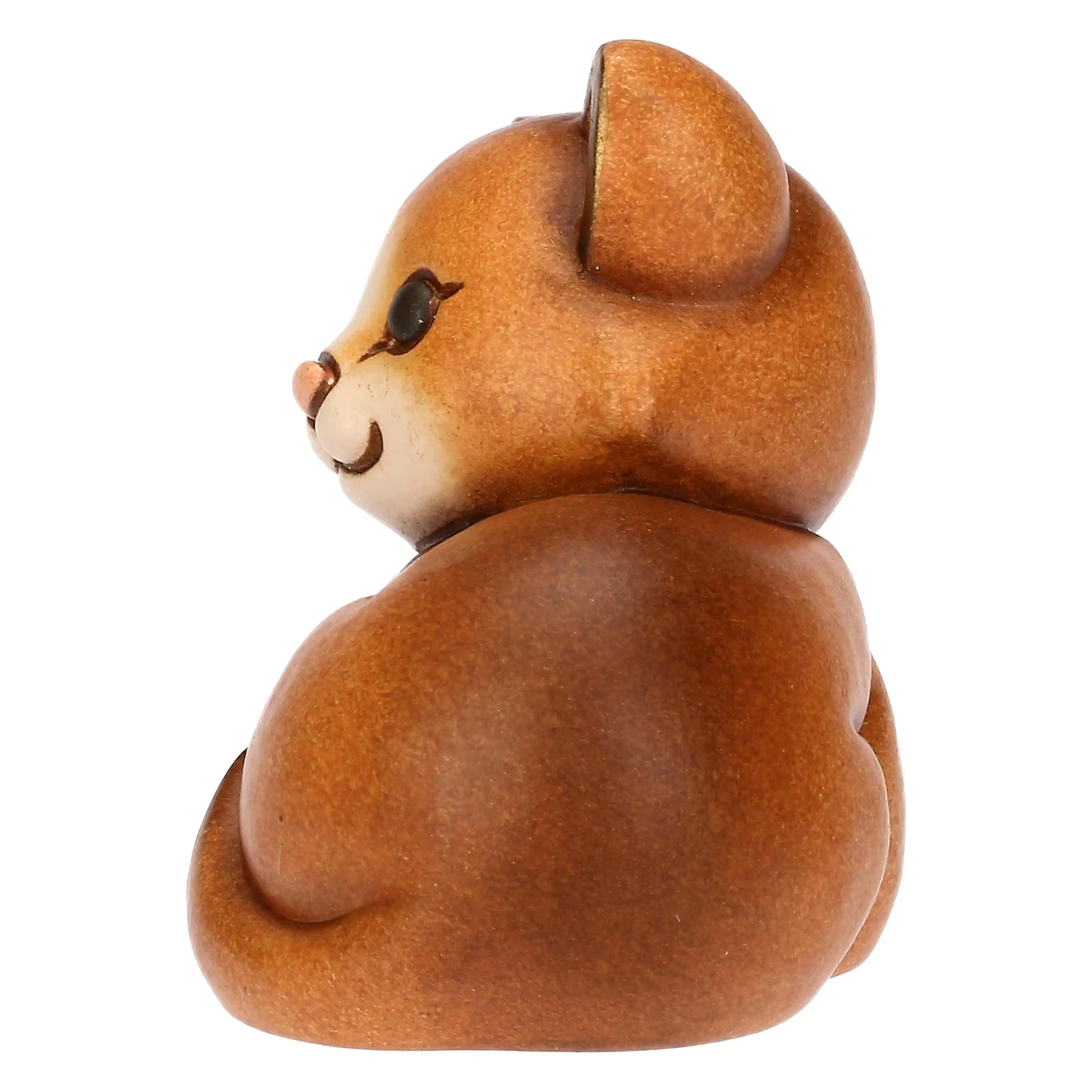 „Kleine Katzenfigur aus Keramik, Mini-Katze Leo, dekorativ für Regal, Schreibtisch oder Vitrine.“