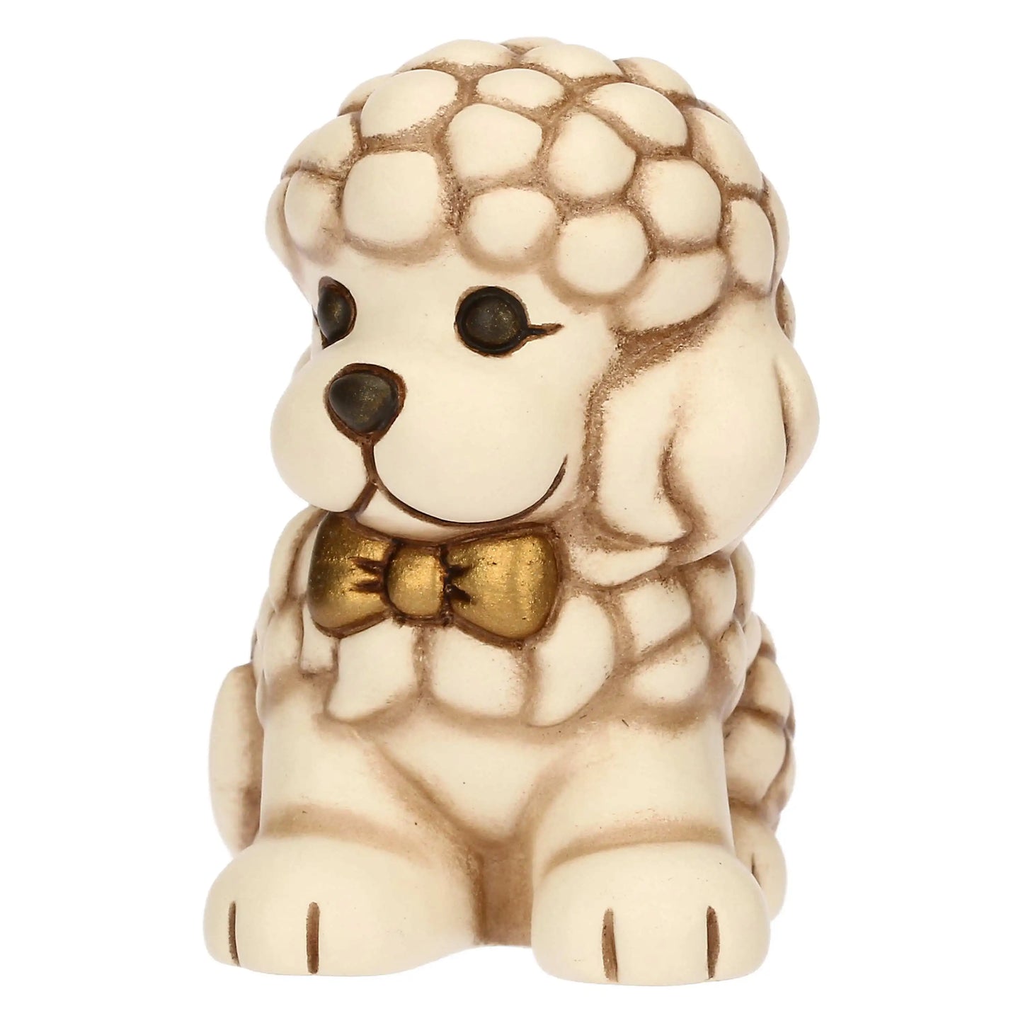 Hochwertige Keramikfigur Mini-Pudel in zartem Design, ideal als Geschenk für Hundefreunde