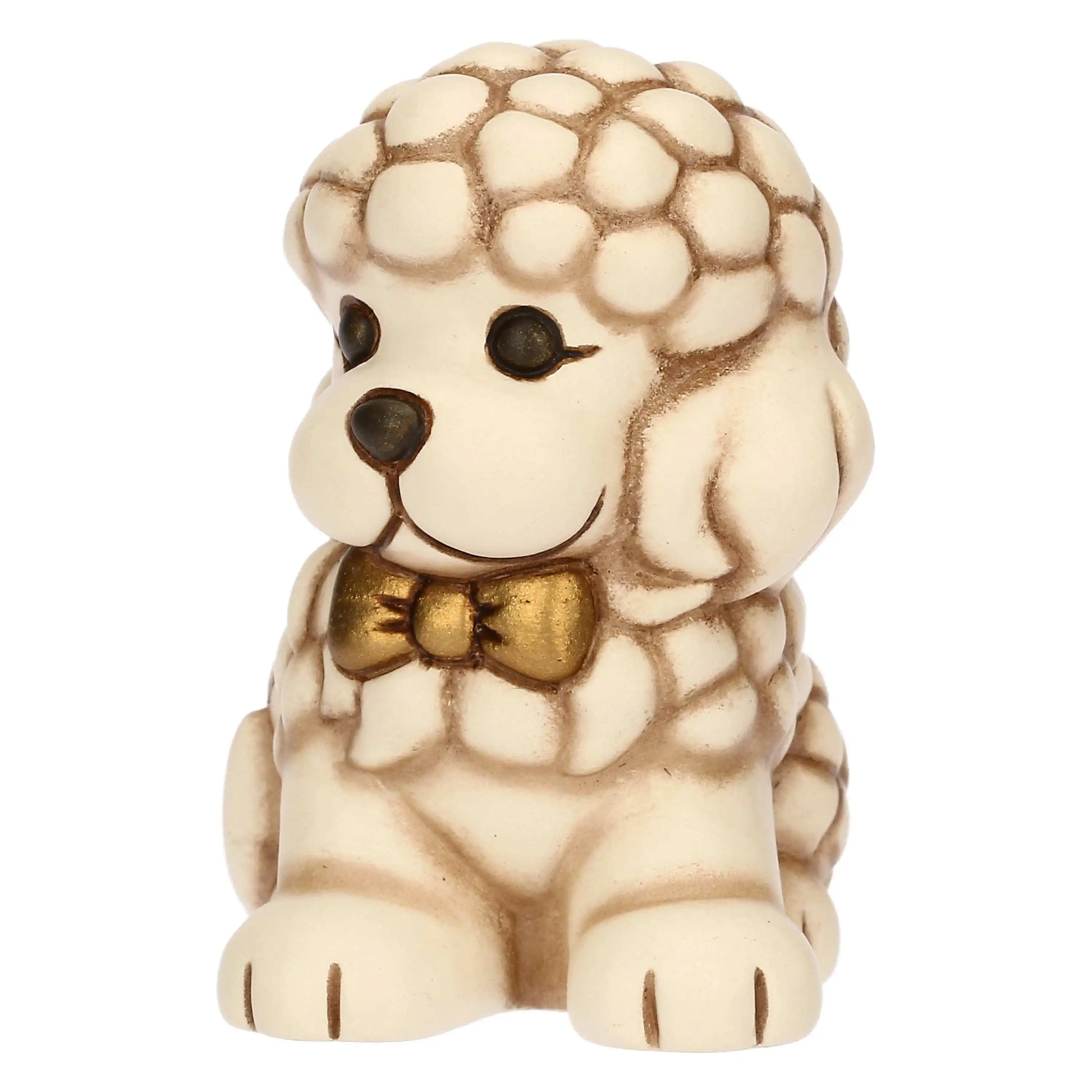 Hochwertige Keramikfigur Mini-Pudel in zartem Design, ideal als Geschenk für Hundefreunde