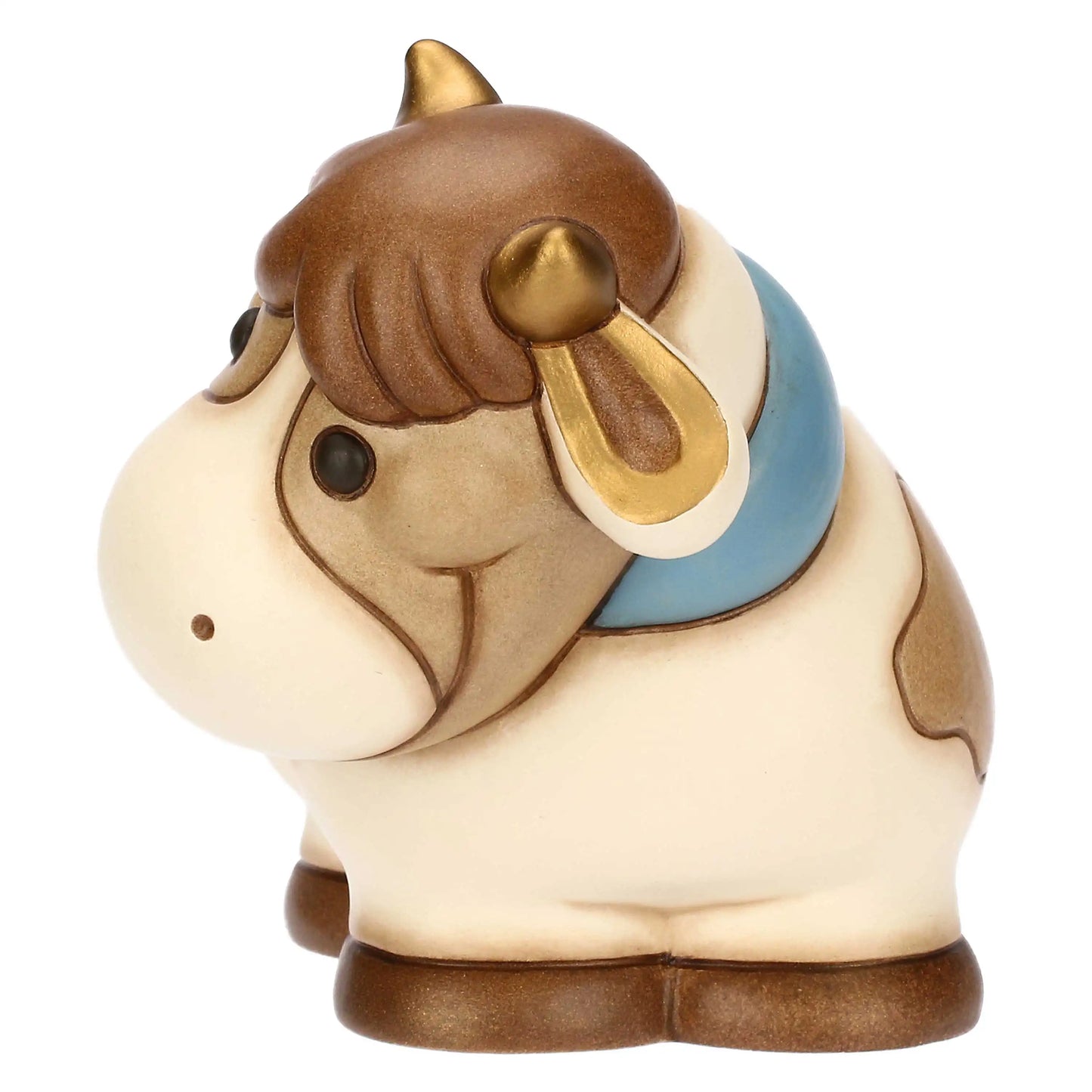 Dekorative Keramikkuh Gigliola mit harmonischen Farben für Wohnzimmer oder Büro