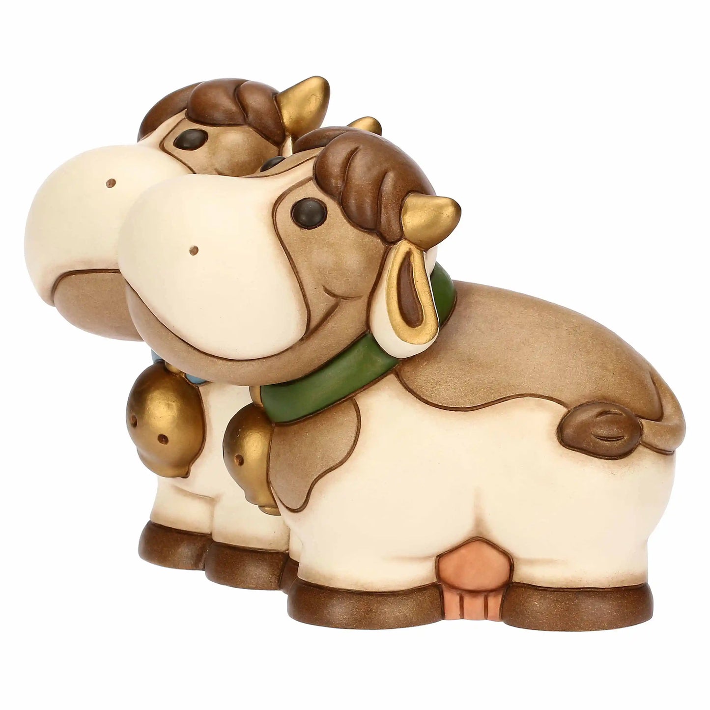 Fiorella & Gigliola – charmante, handbemalte Keramik-Kuhfiguren für Regal oder Vitrine