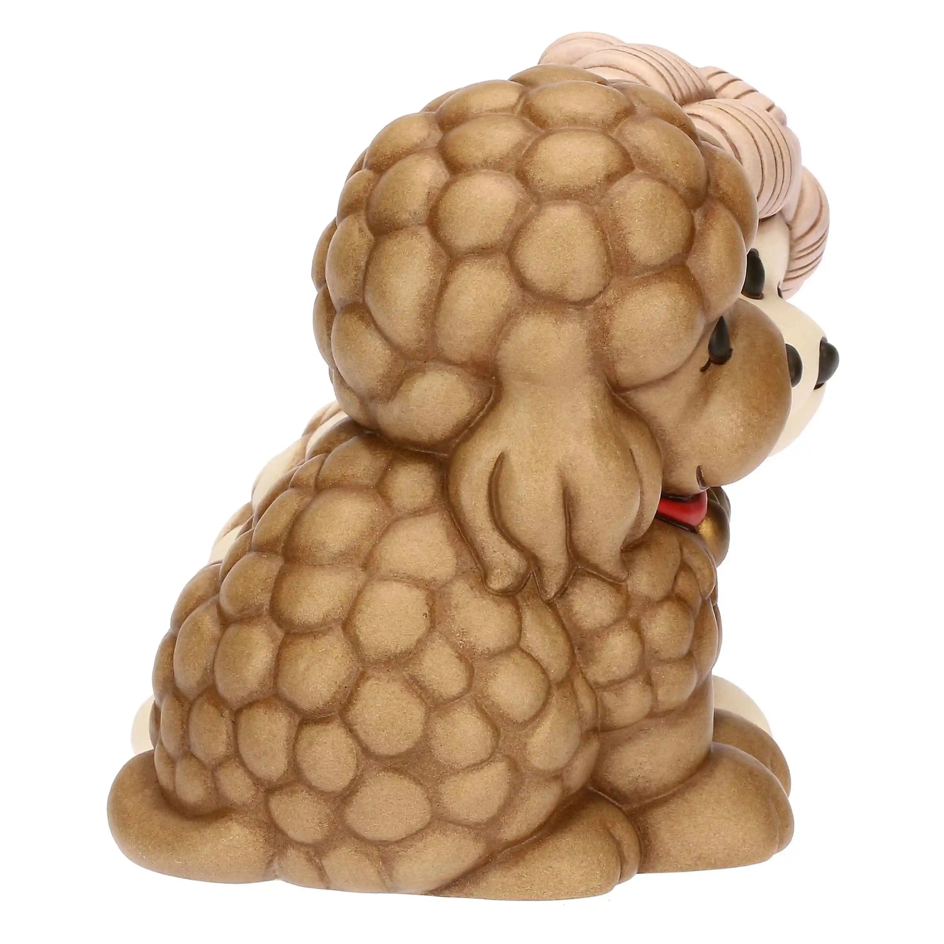 „Zwei große Pudel-Figuren aus Keramik, detailreich handbemalt, stilvolle Hunde-Deko für Zuhause.“