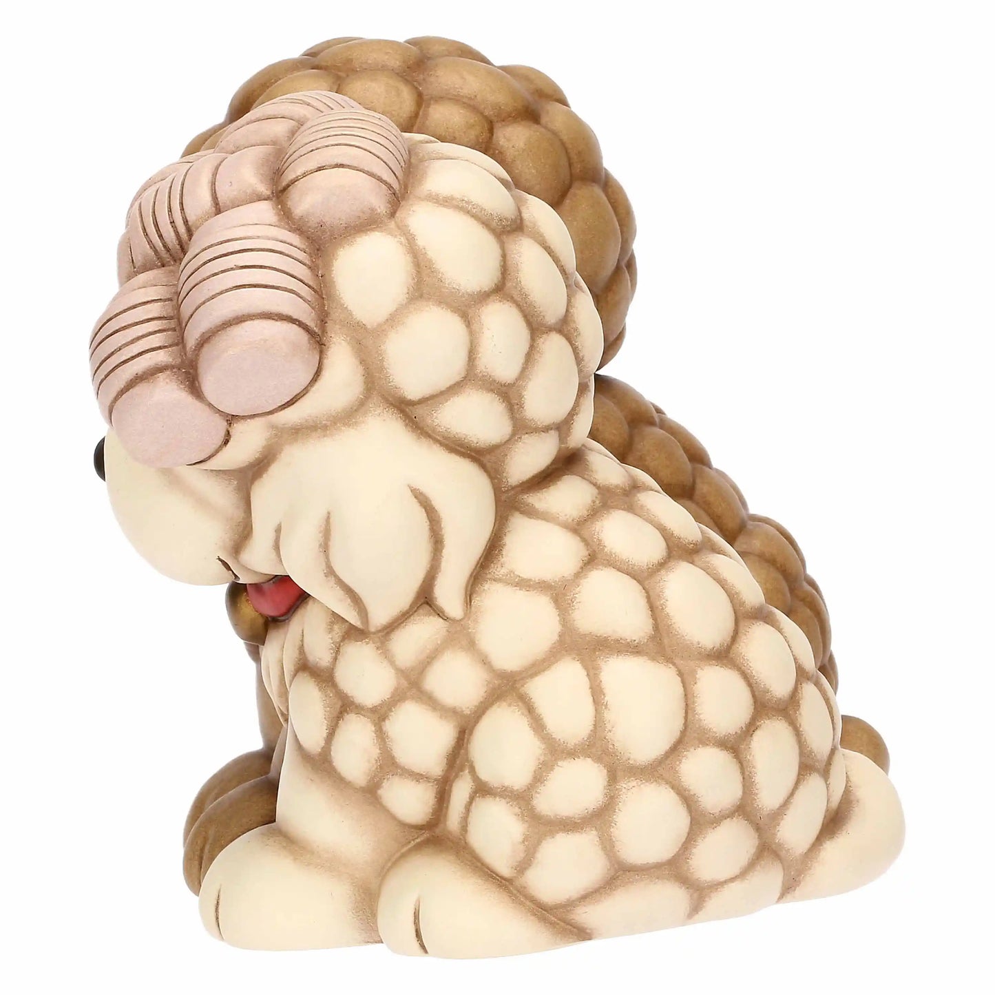 „Elegante Hunde-Deko: handbemaltes Keramik-Pudelpaar, das Wärme, Nähe und Harmonie darstellt.“